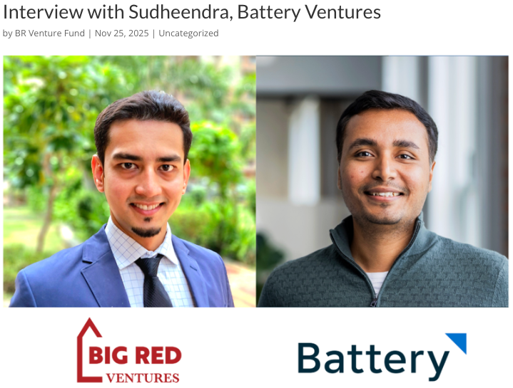 Interview with Sudheendra Chilappagari, Battery Ventures